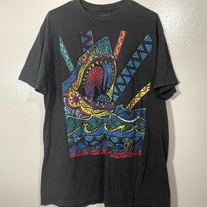 Tie Dye Shark - HangTen Rainbow Pattern Great White Shark - XL